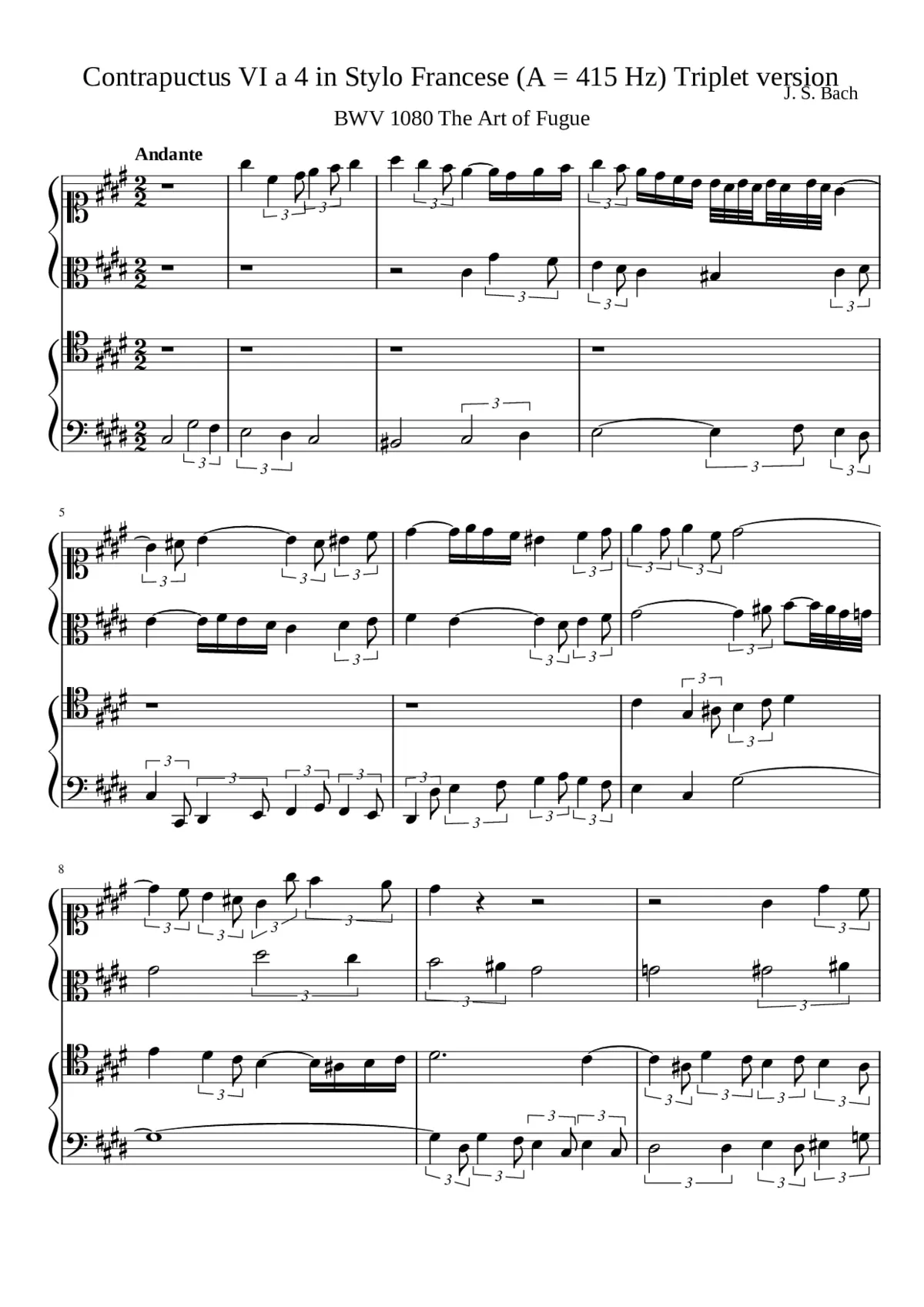 Die Kunst der Fuge BWV 1080 - Page 1