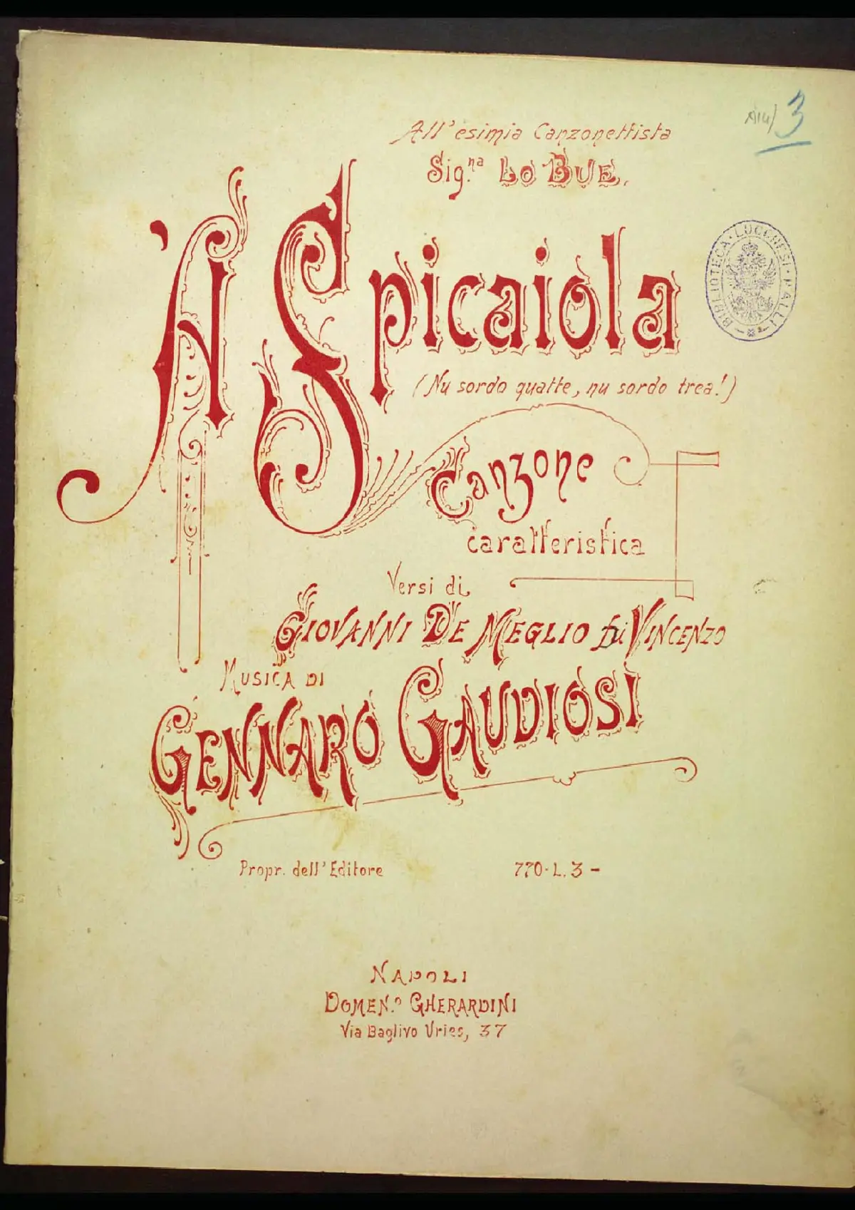 'A spicajola - Page 1