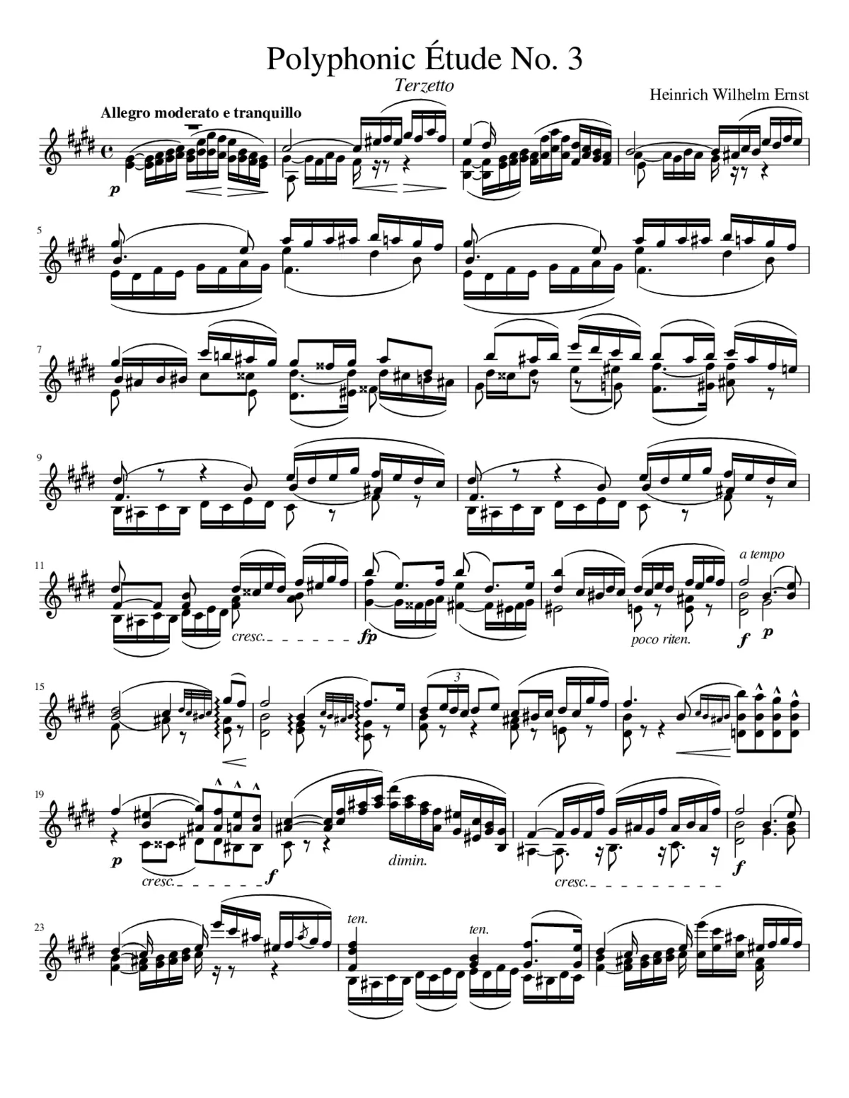 6 Études à Plusieurs Parties - Page 1