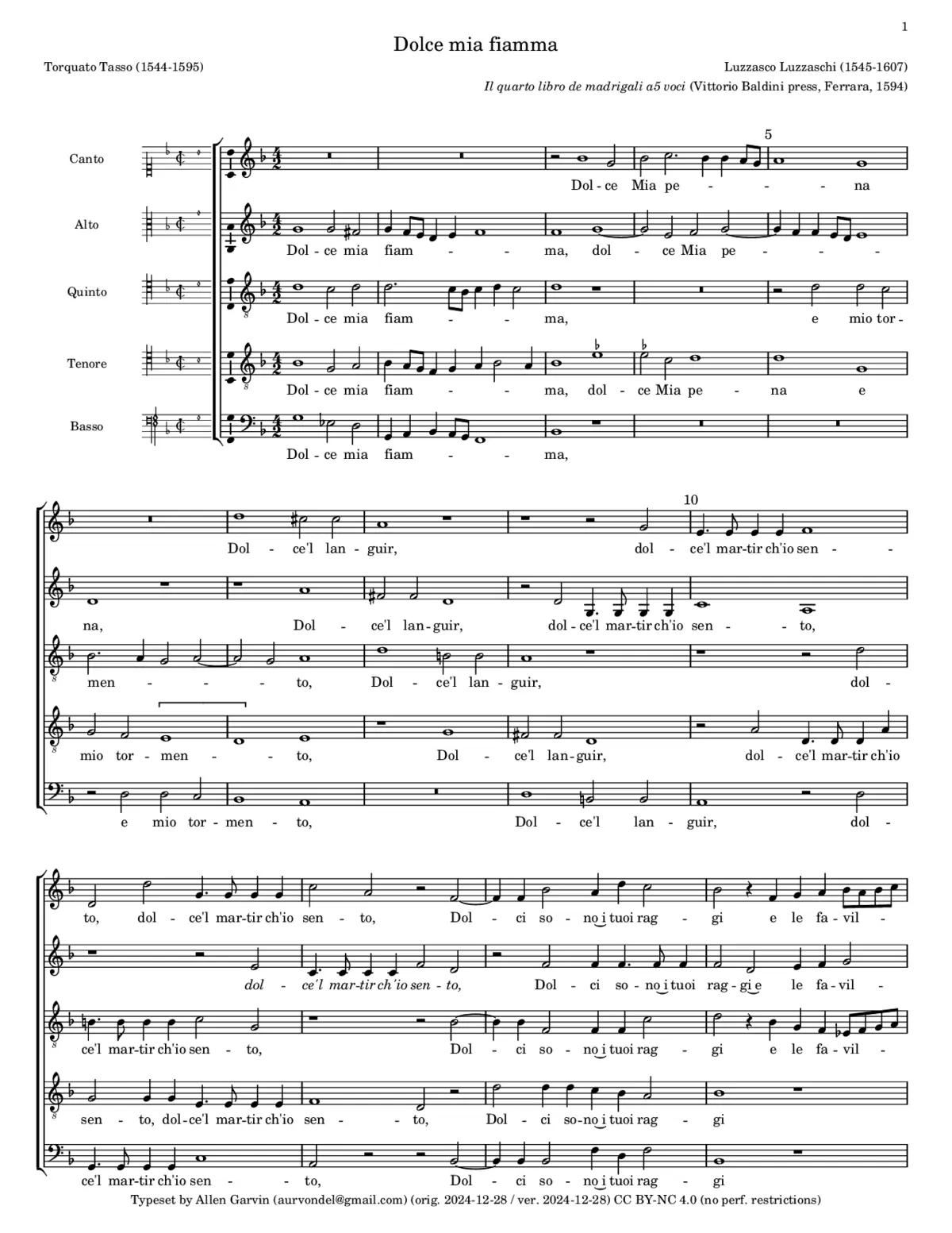 Dolce mia fiamma - Page 1