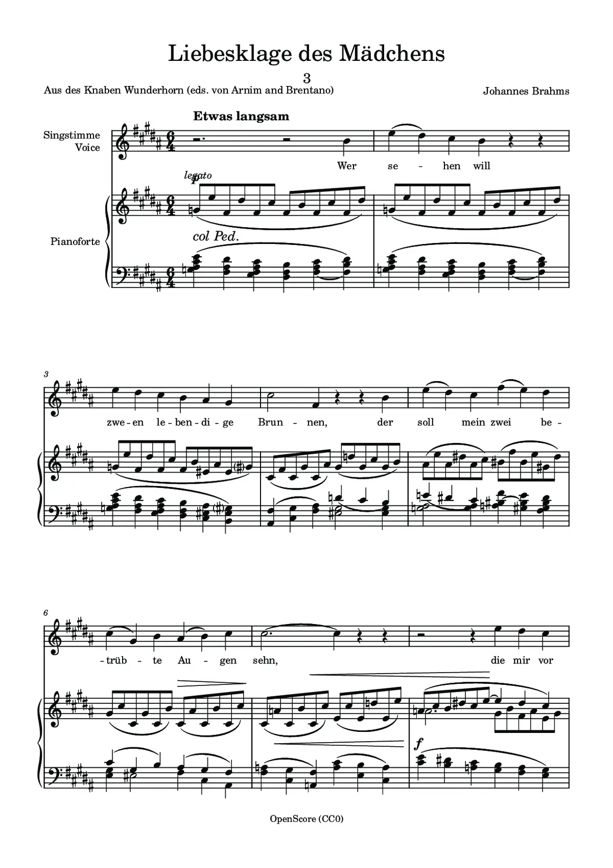 Liebesklage des Mädchens - Page 1