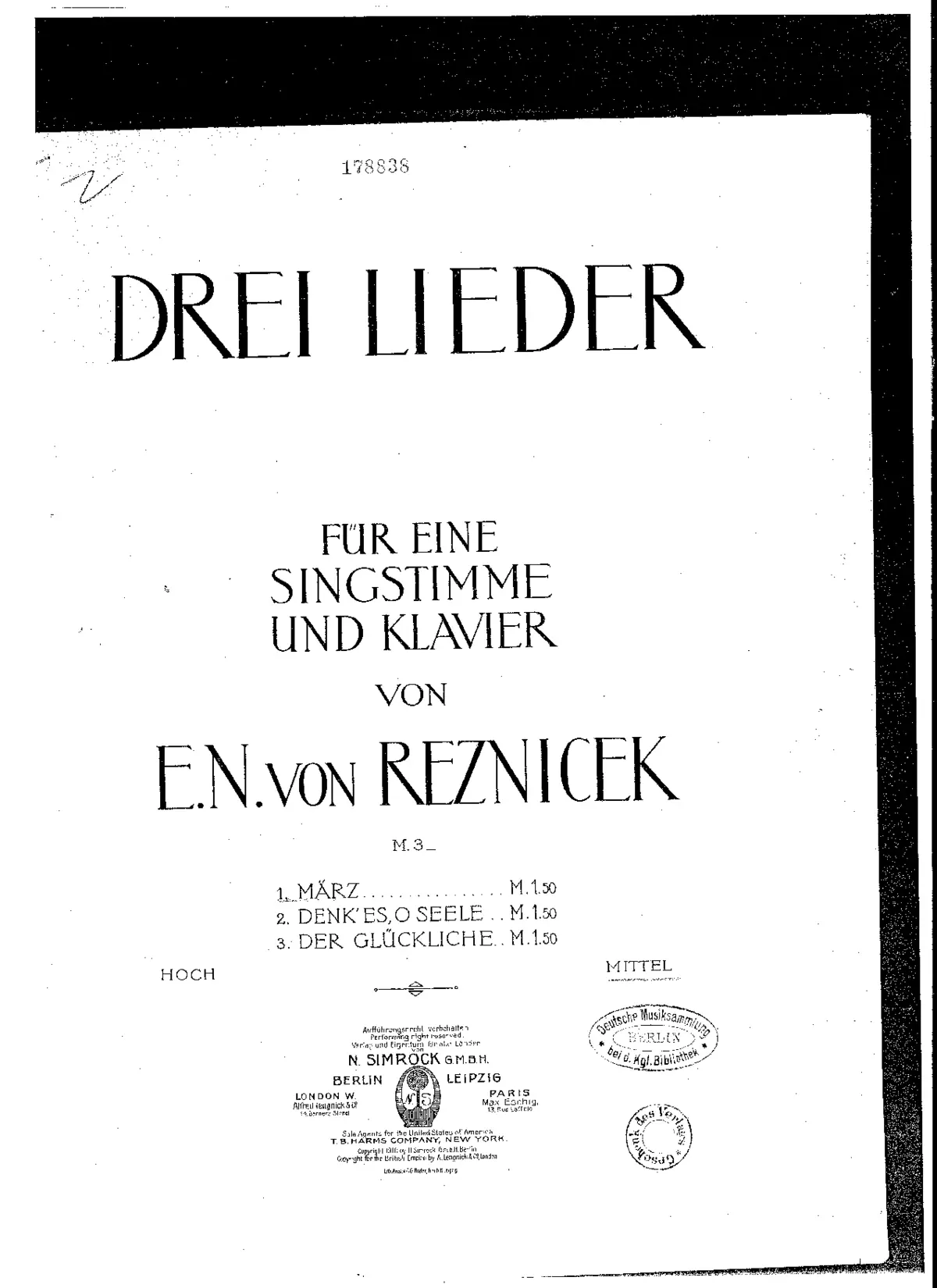 3 Lieder - Page 1