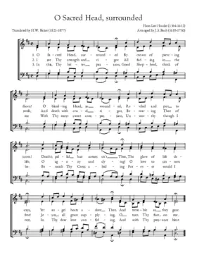 O sacred head, surrounded