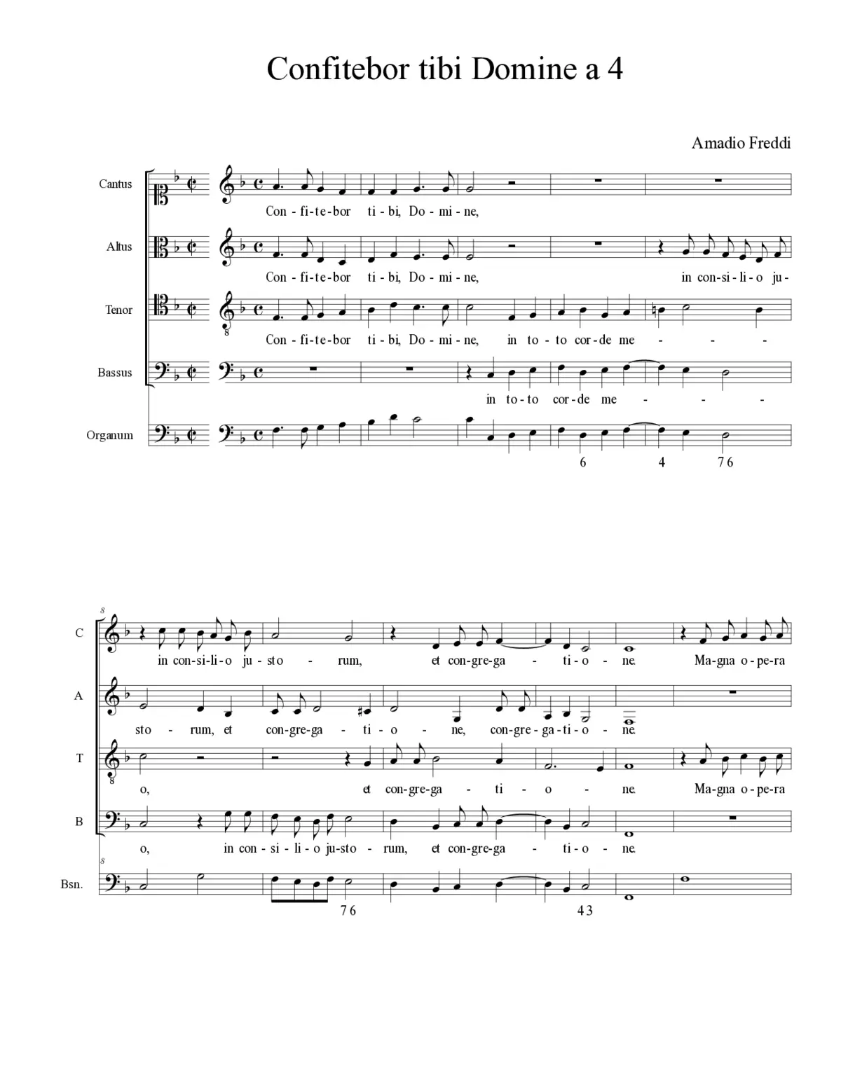 Confitebor tibi Domine a 4 - Page 1