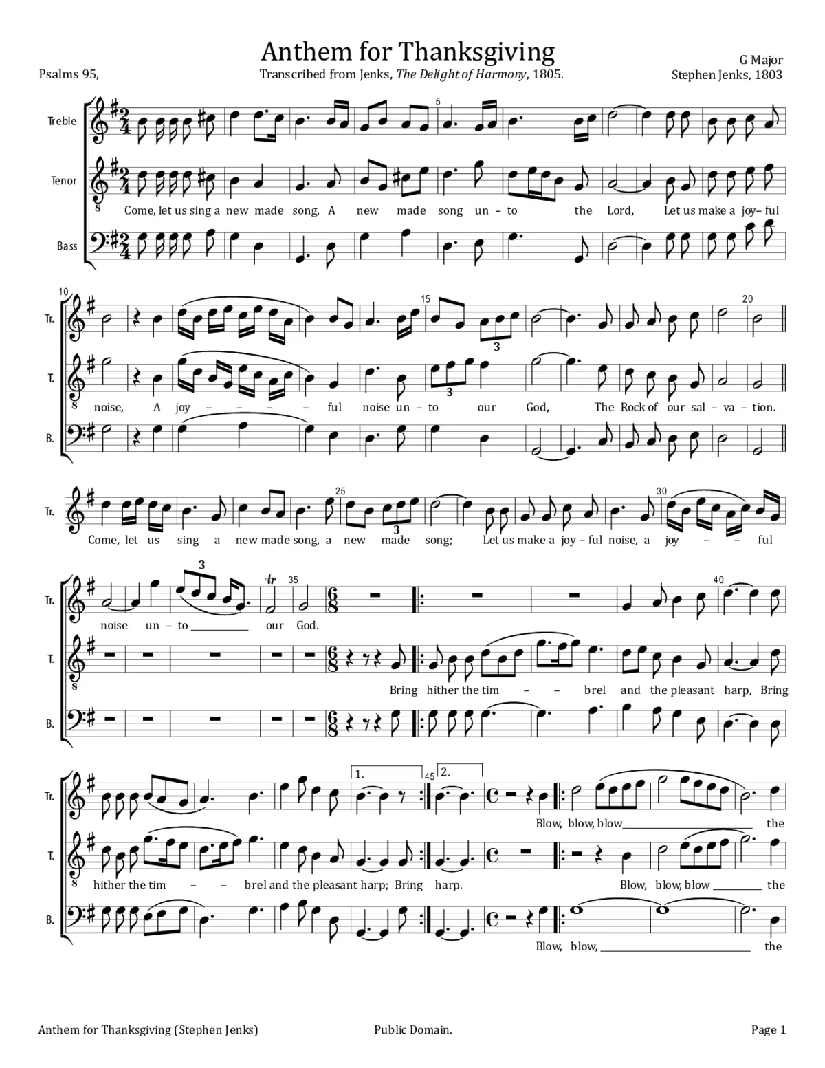 Anthem for Thanksgiving - Page 1