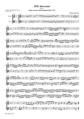 XVII Bicinium sine textu