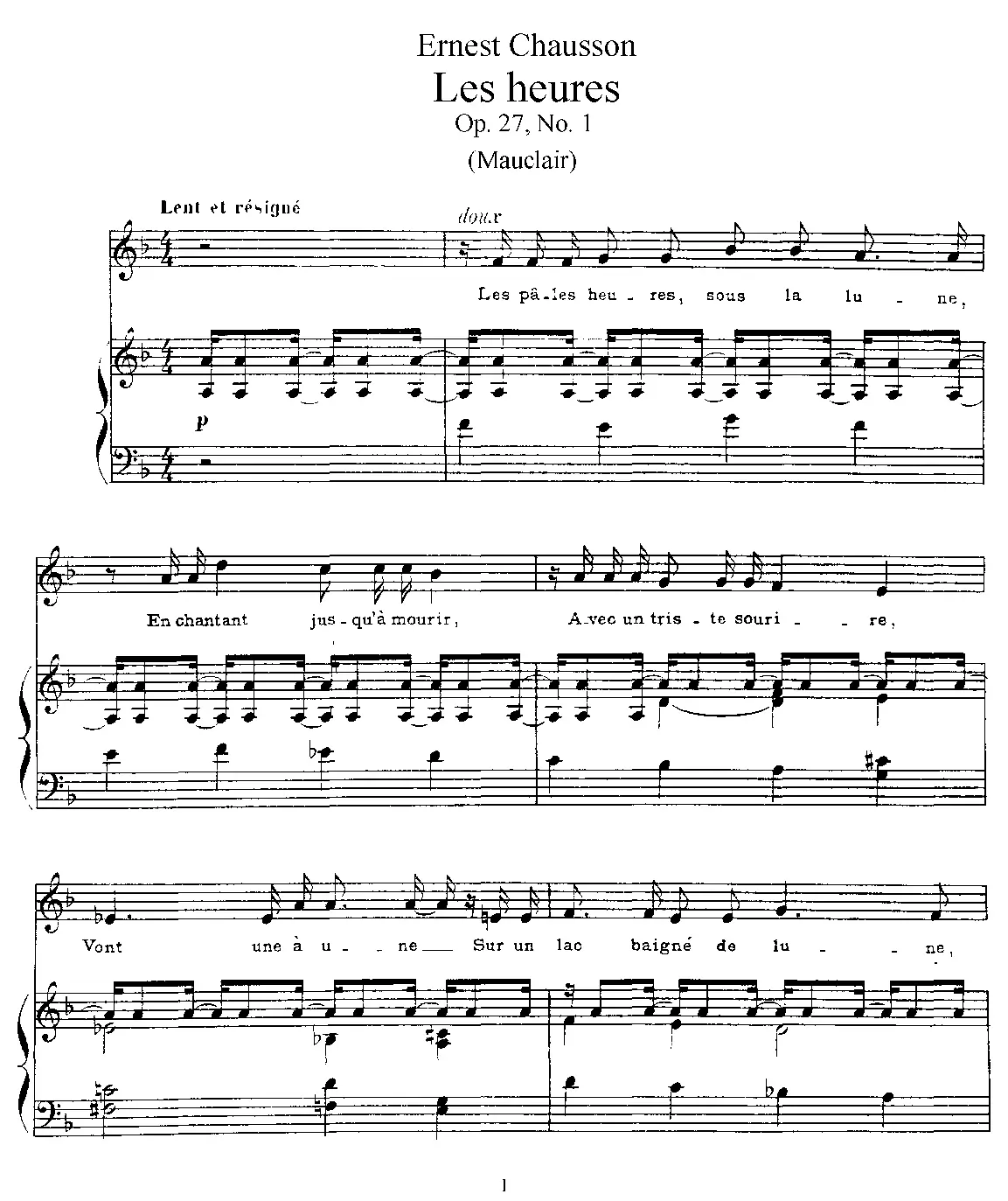 Trois Lieder - Page 1