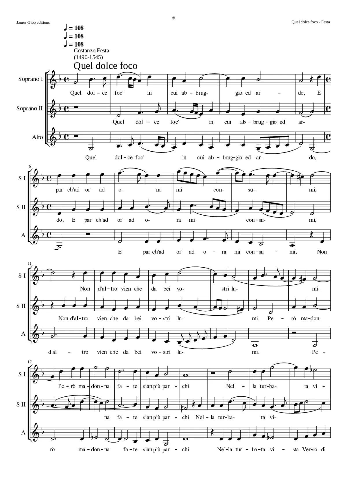 Quel dolce foco - Page 1