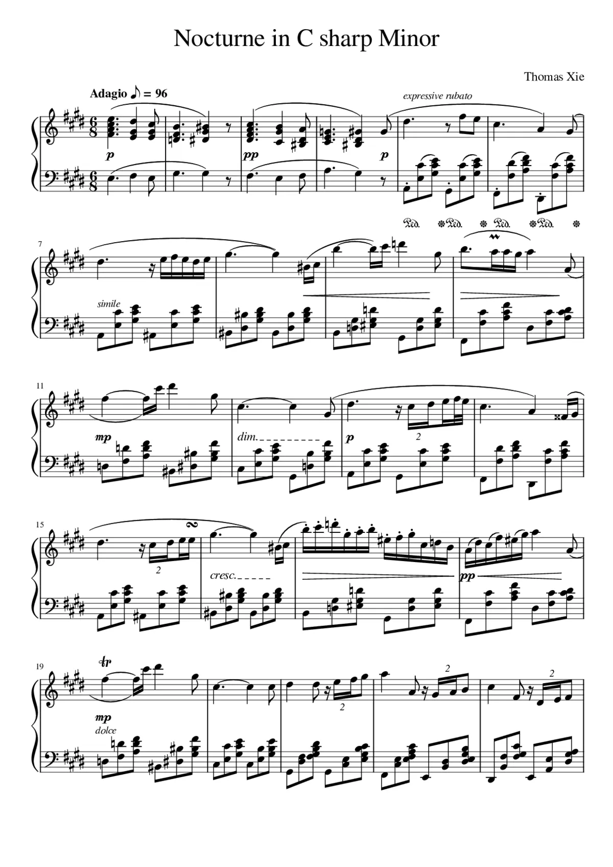 Nocturne in C sharp minor - Page 1