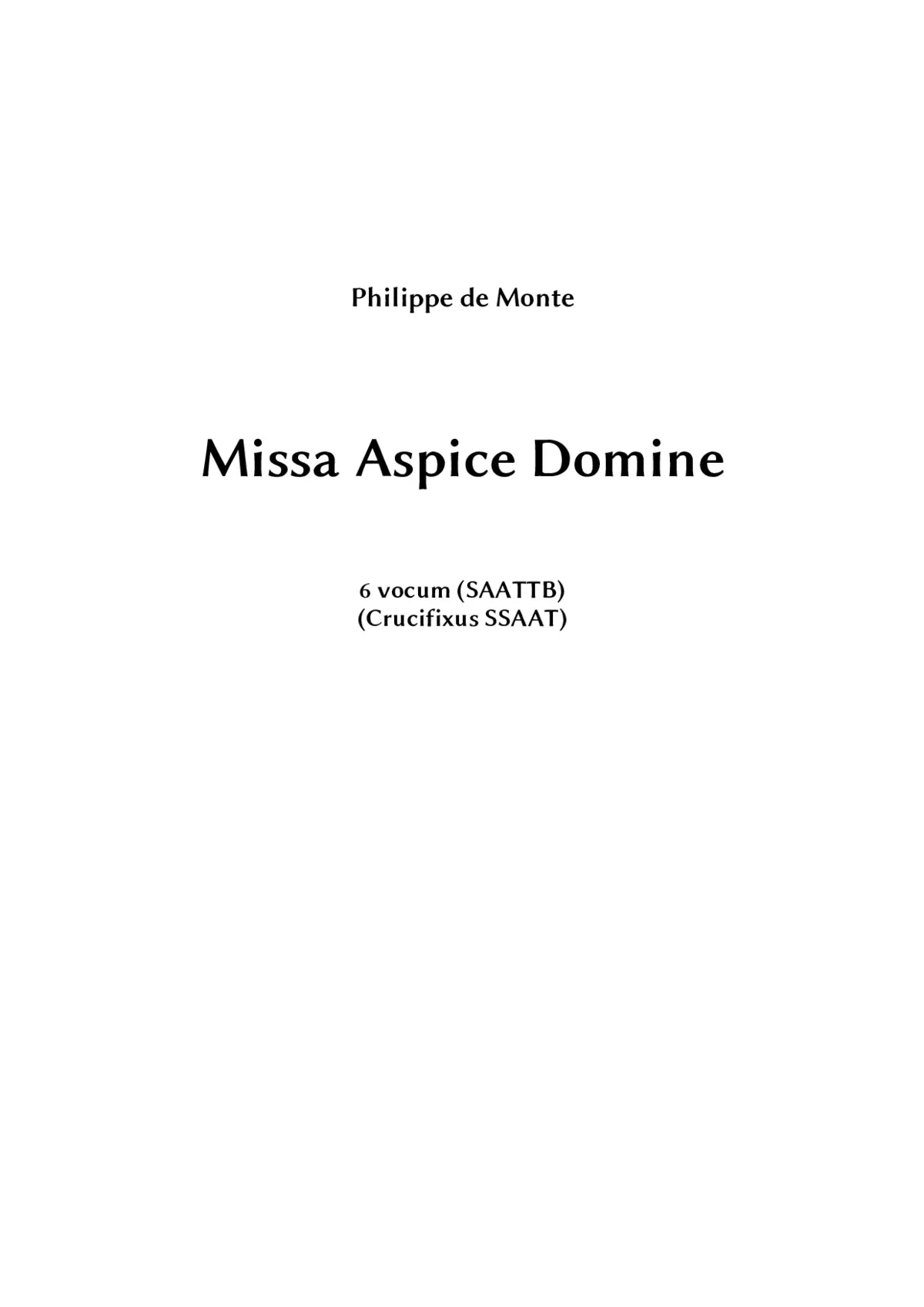 Missa Aspice Domine - Page 1