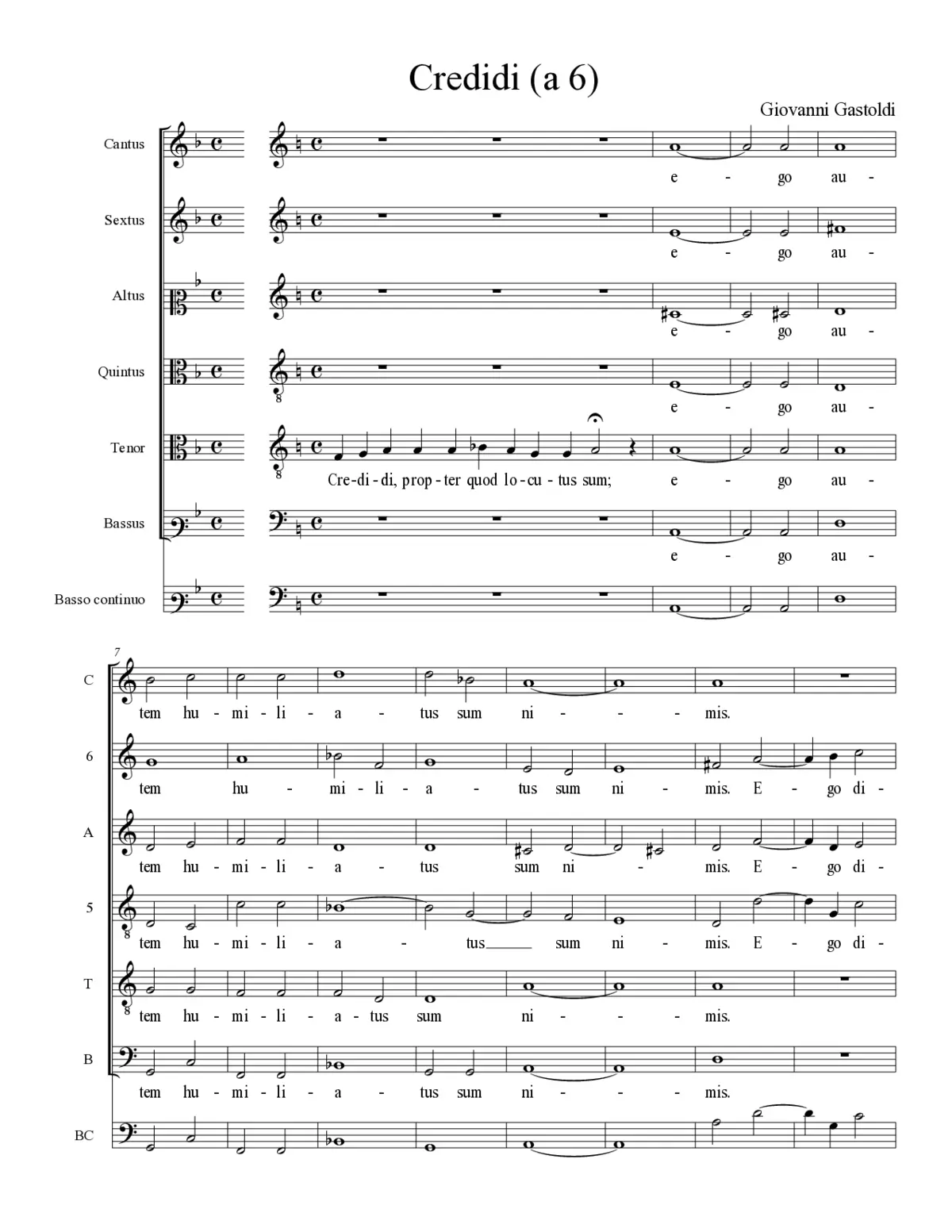 Credidi (a 6) - Page 1