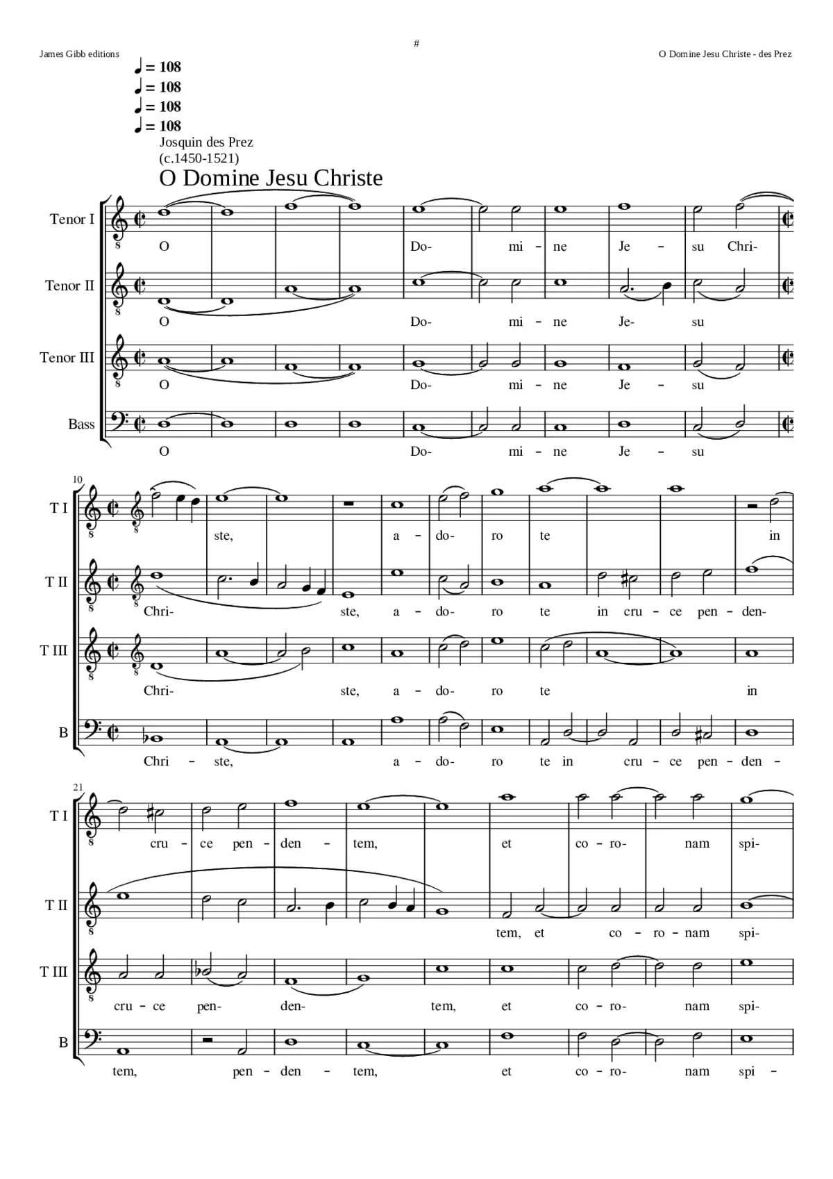 O Domine Jesu Christe - Page 1