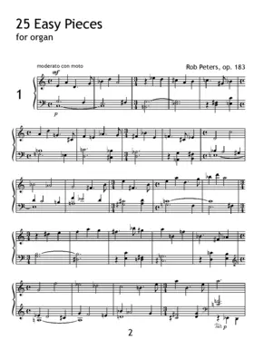 25 Easy Organ Pieces