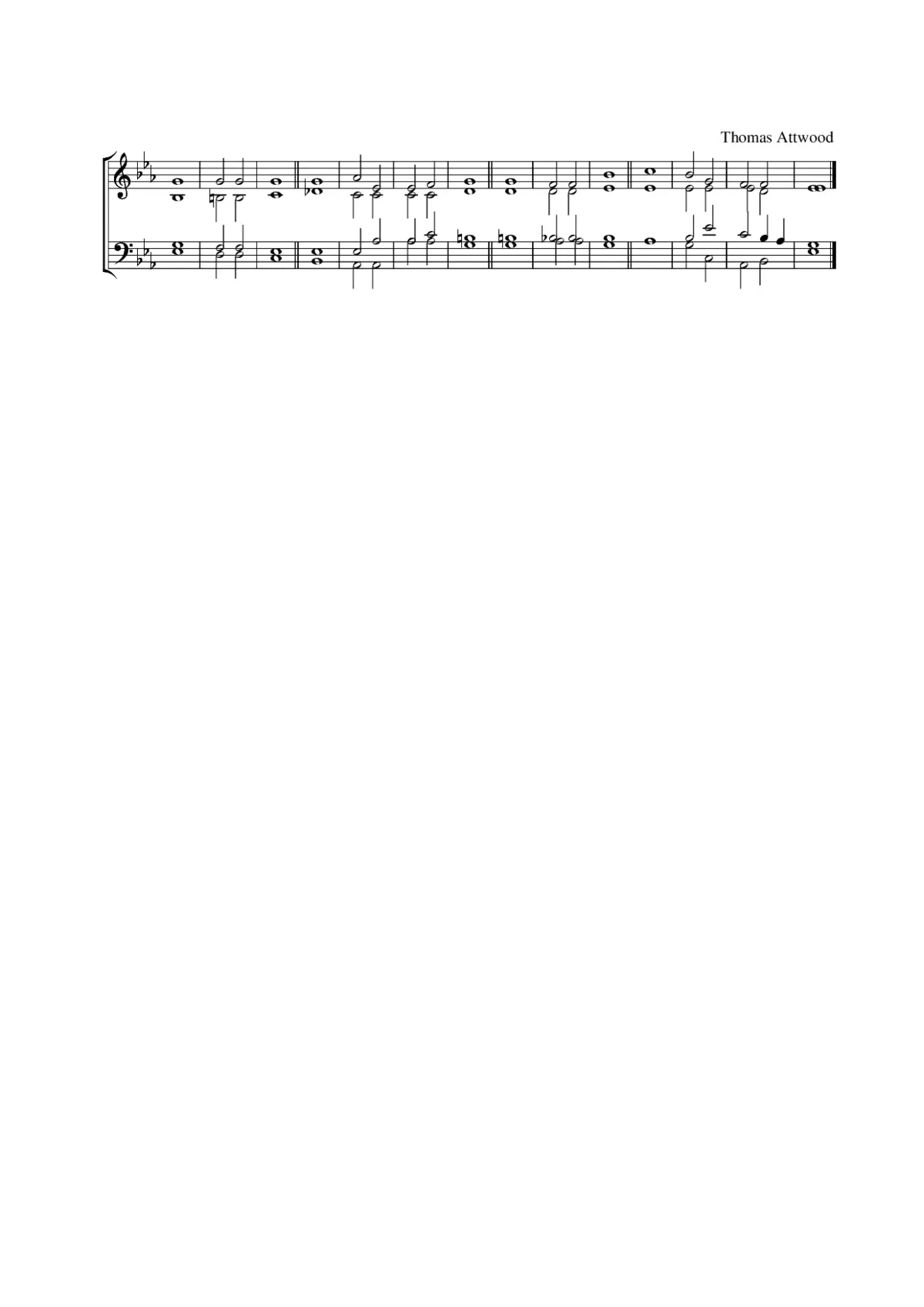 Double chant in E flat major - Page 1