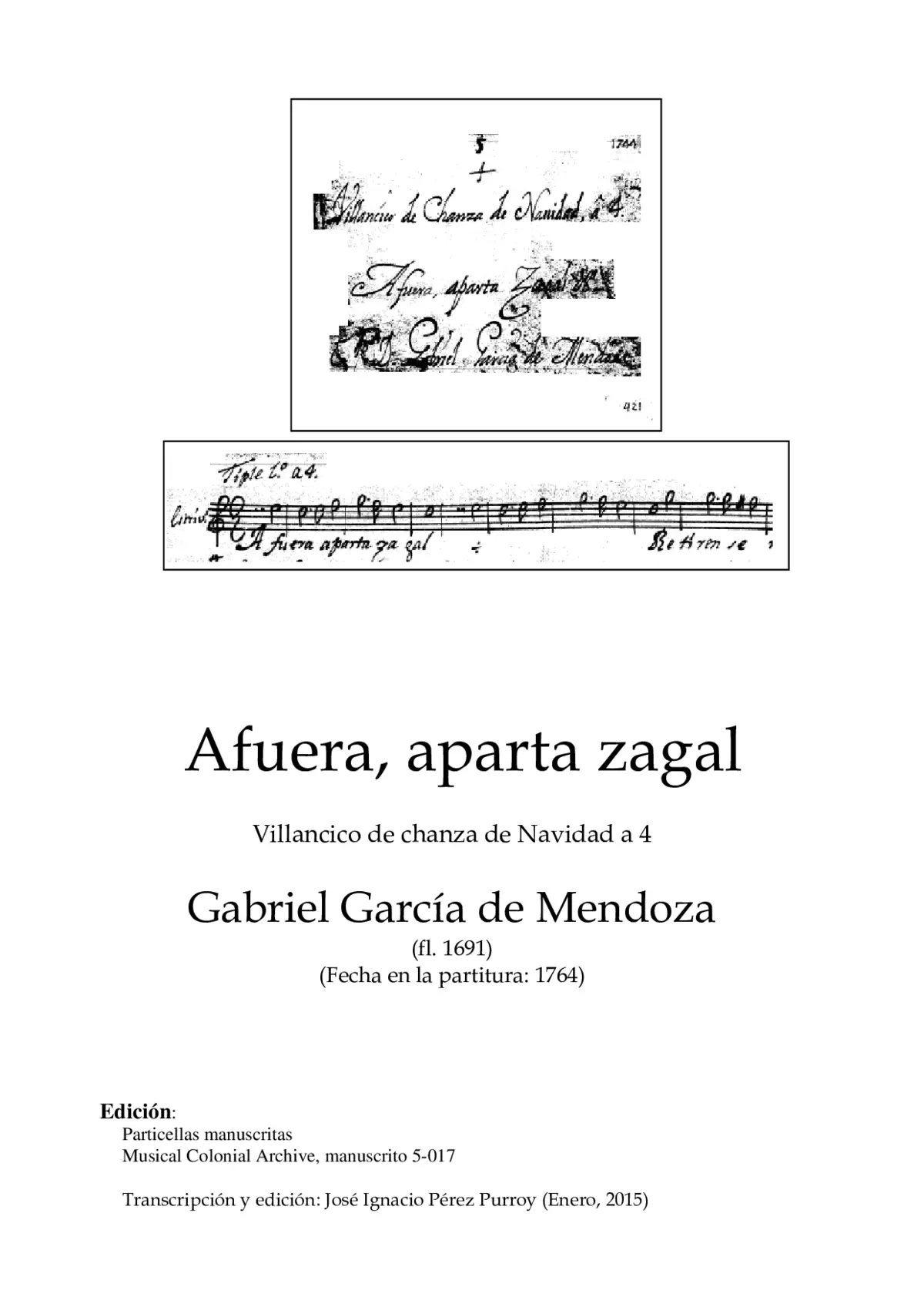 Afuera, aparta zagal - Page 1