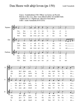 Den Heere wilt altijt loven