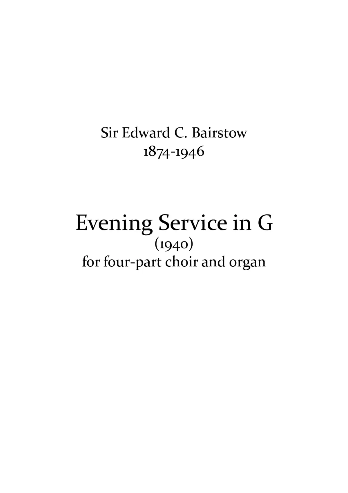 Evening service in G - Page 1