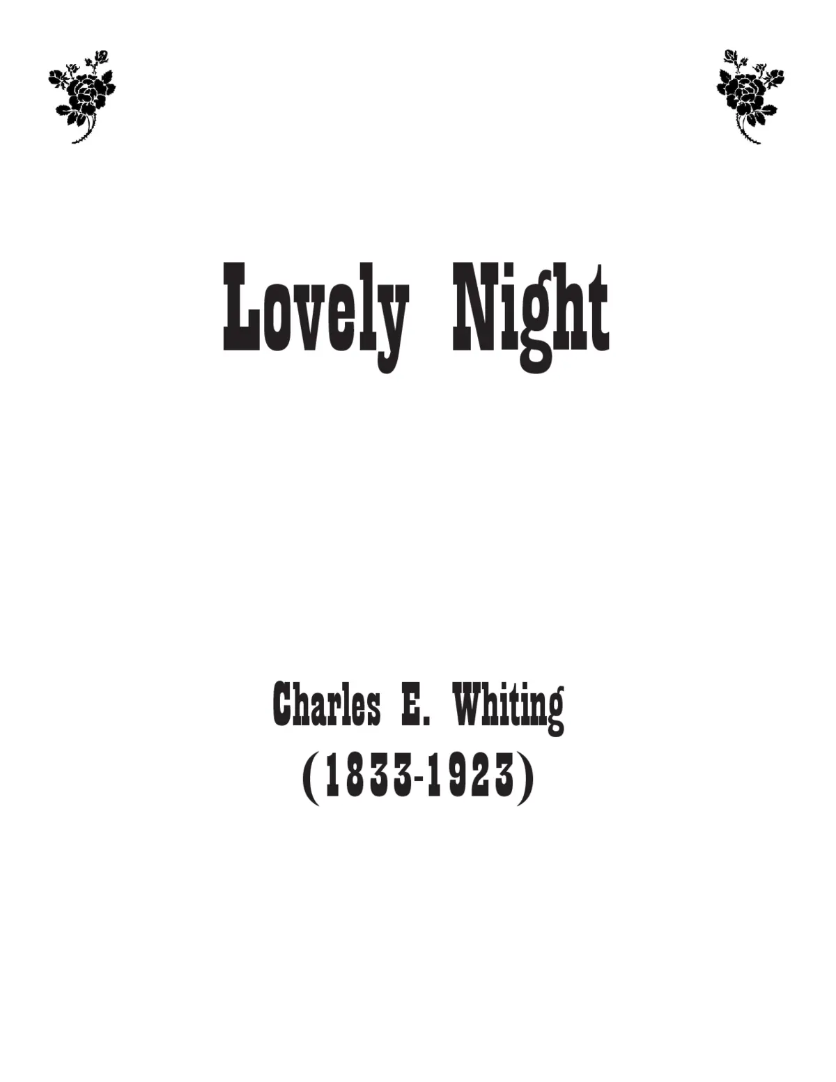 Lovely night - Page 1