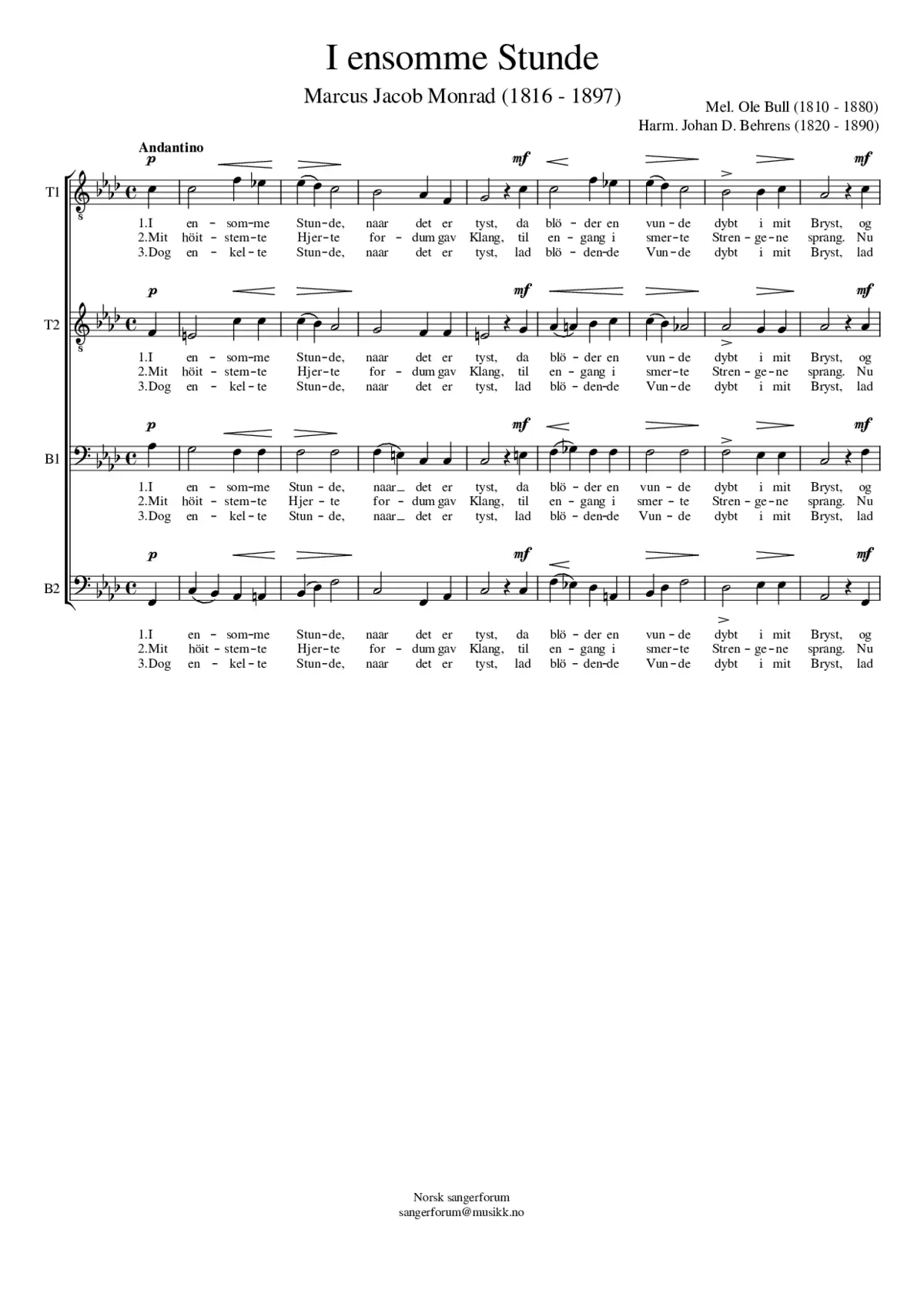 I ensomme Stunde - Page 1