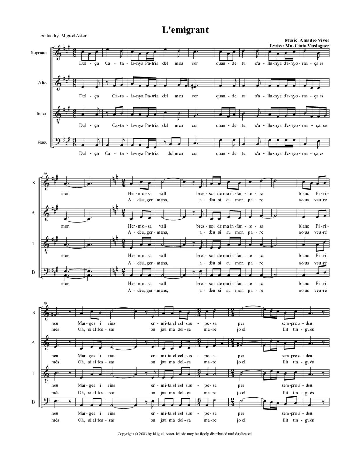 L'emigrant - Page 1