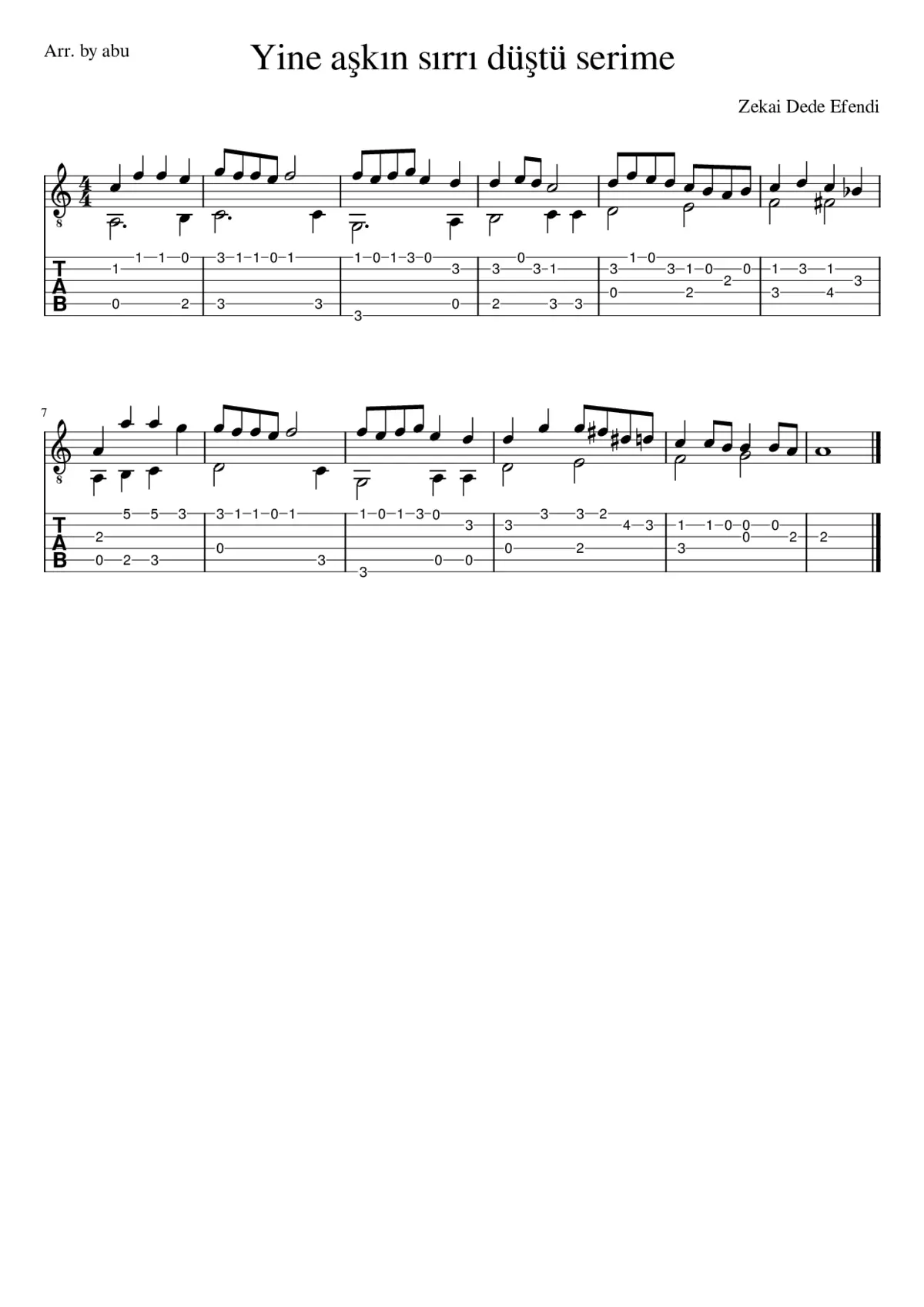 Yine aÅkÄn sÄrrÄ düÅtü serime - Page 1