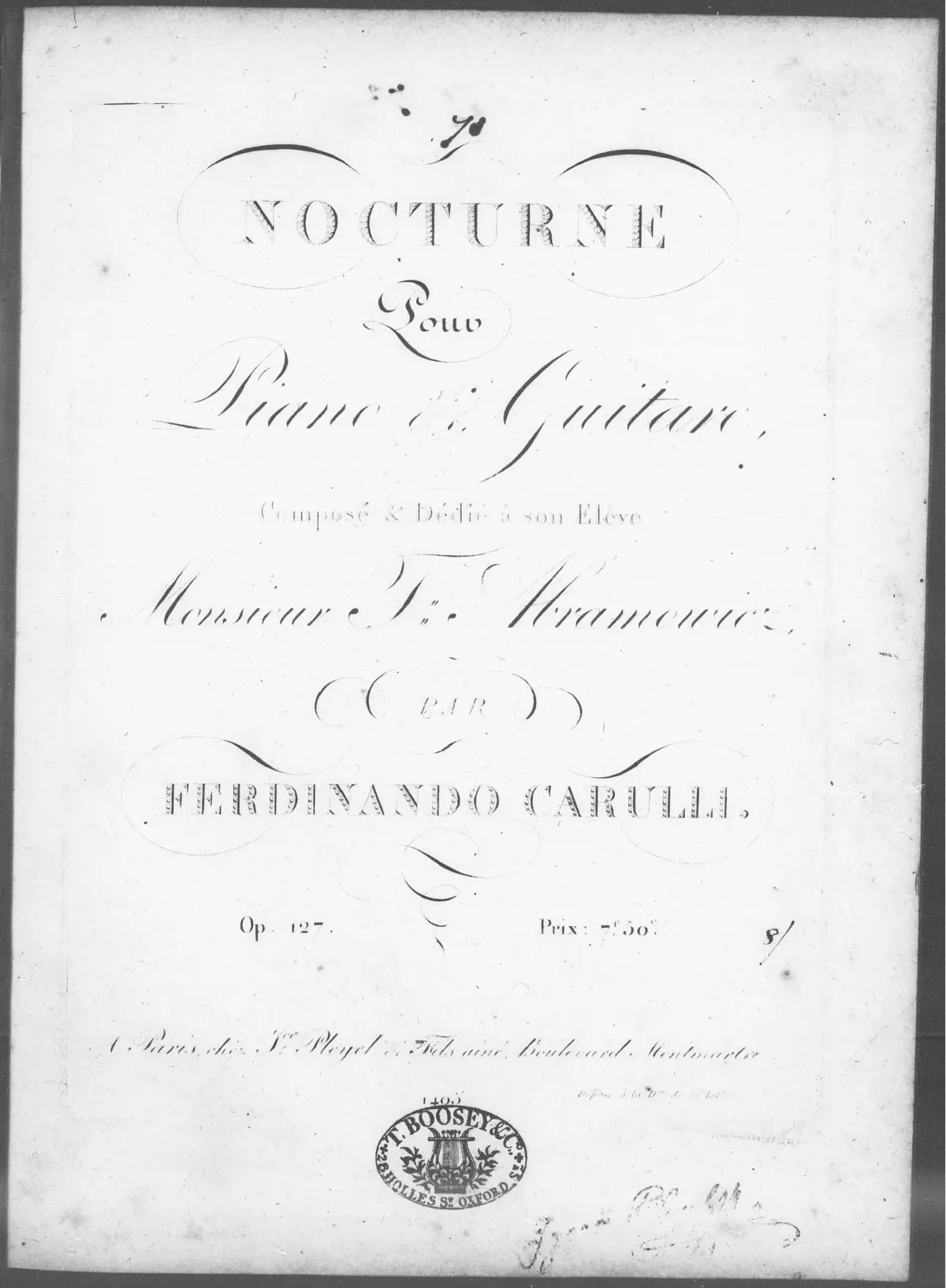 Nocturne pour Piano et Guitare - Page 1