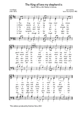 The King of love my shepherd is