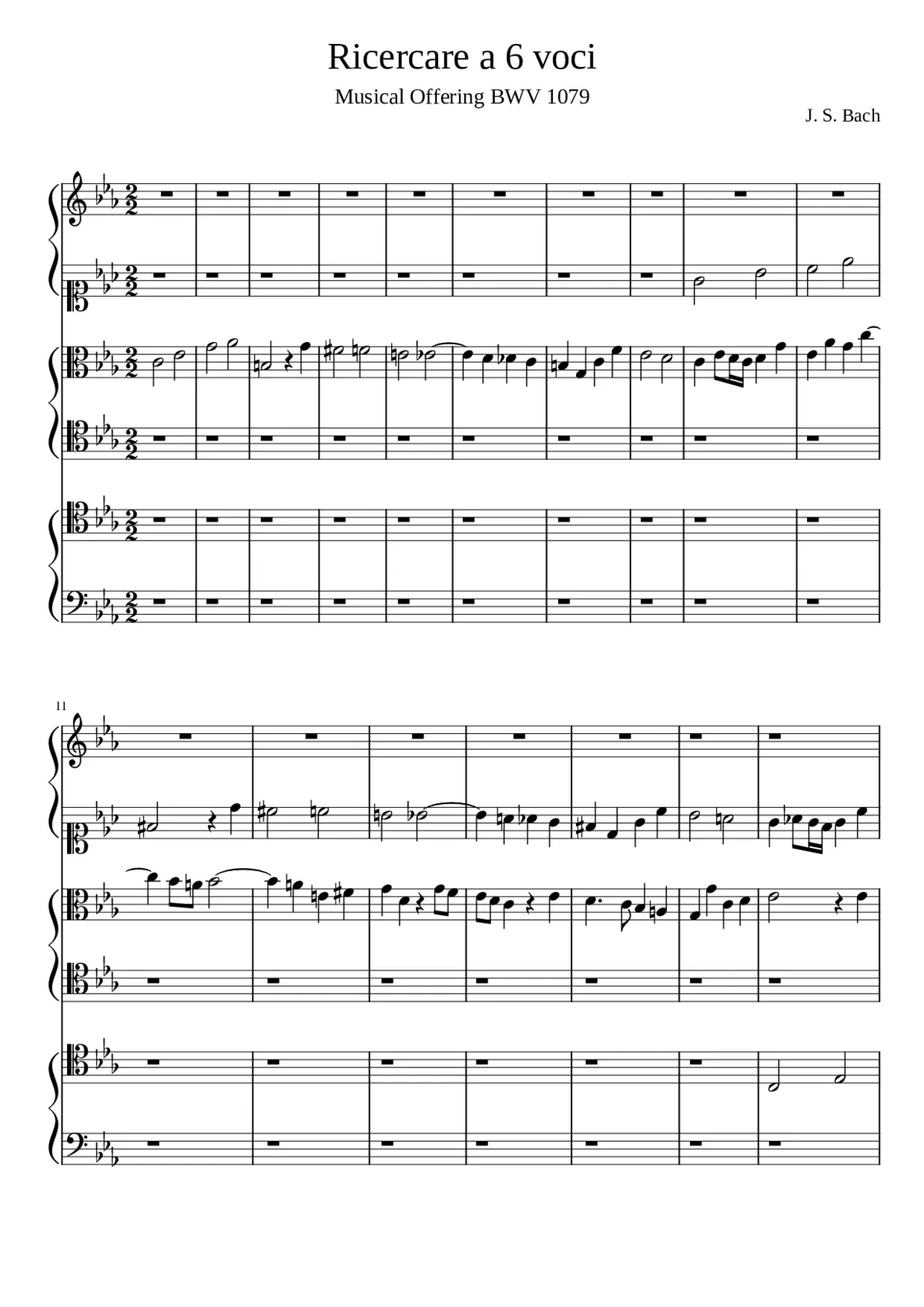 Musikalisches Opfer BWV 1079 - Page 1