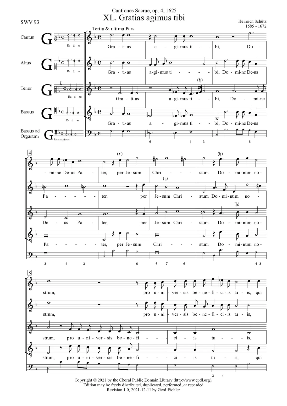 Gratias agimus tibi, Domine Deus Pater, SWV 93 - Page 1