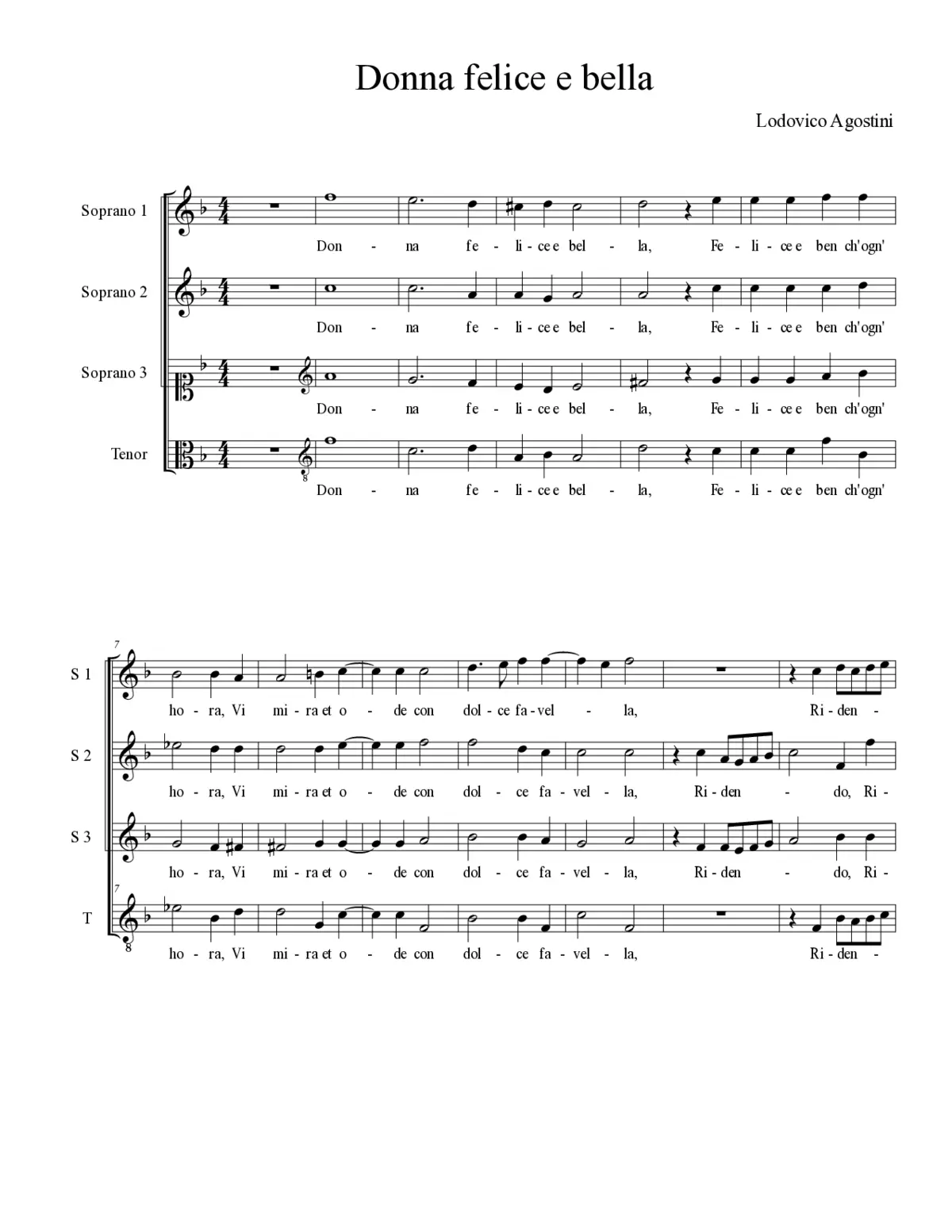 Donna felice e bella - Page 1