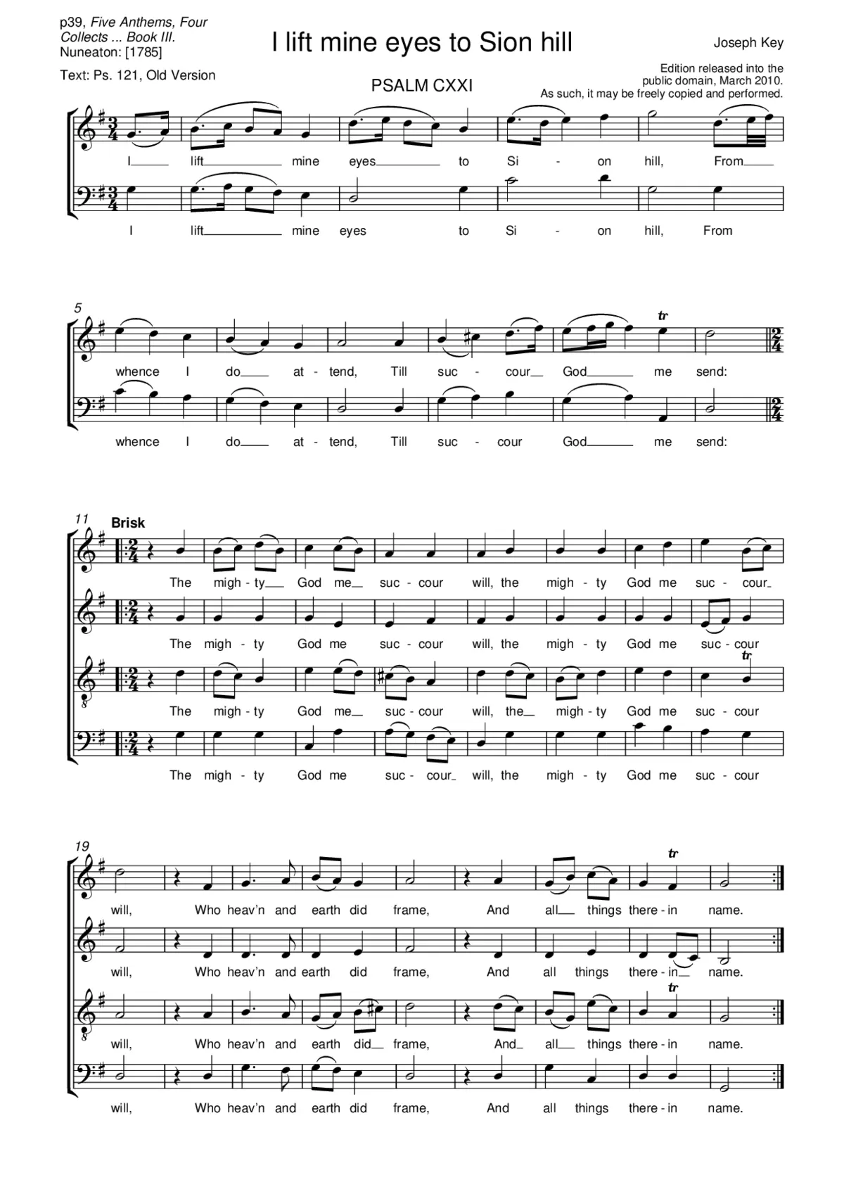 I lift mine eyes to Sion hill - Page 1