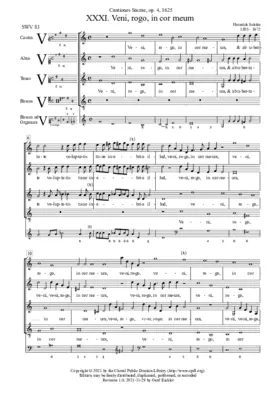 Veni, rogo in cor meum, SWV 83