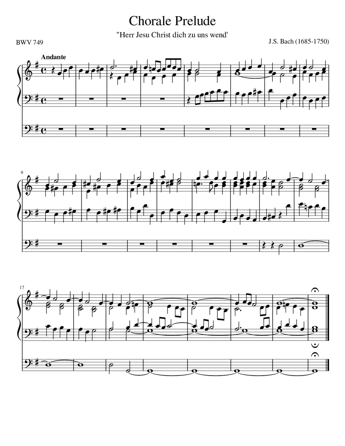 Chorale Prelude on Herr Jesu Christ dich zu nus wend' - Page 1