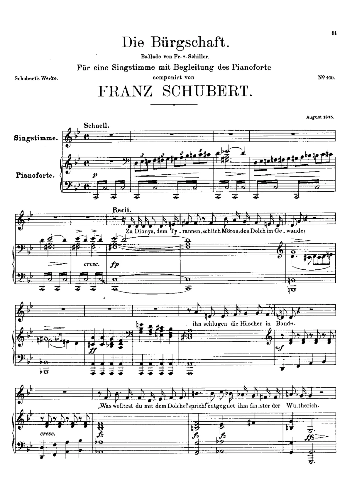 Die Bürgschaft - Page 1