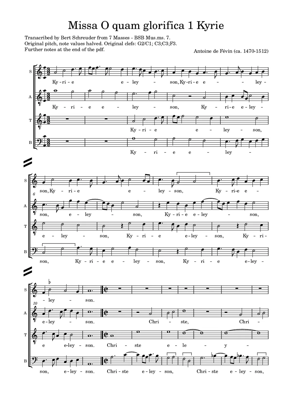 Missa O quam glorifica luce - Page 1