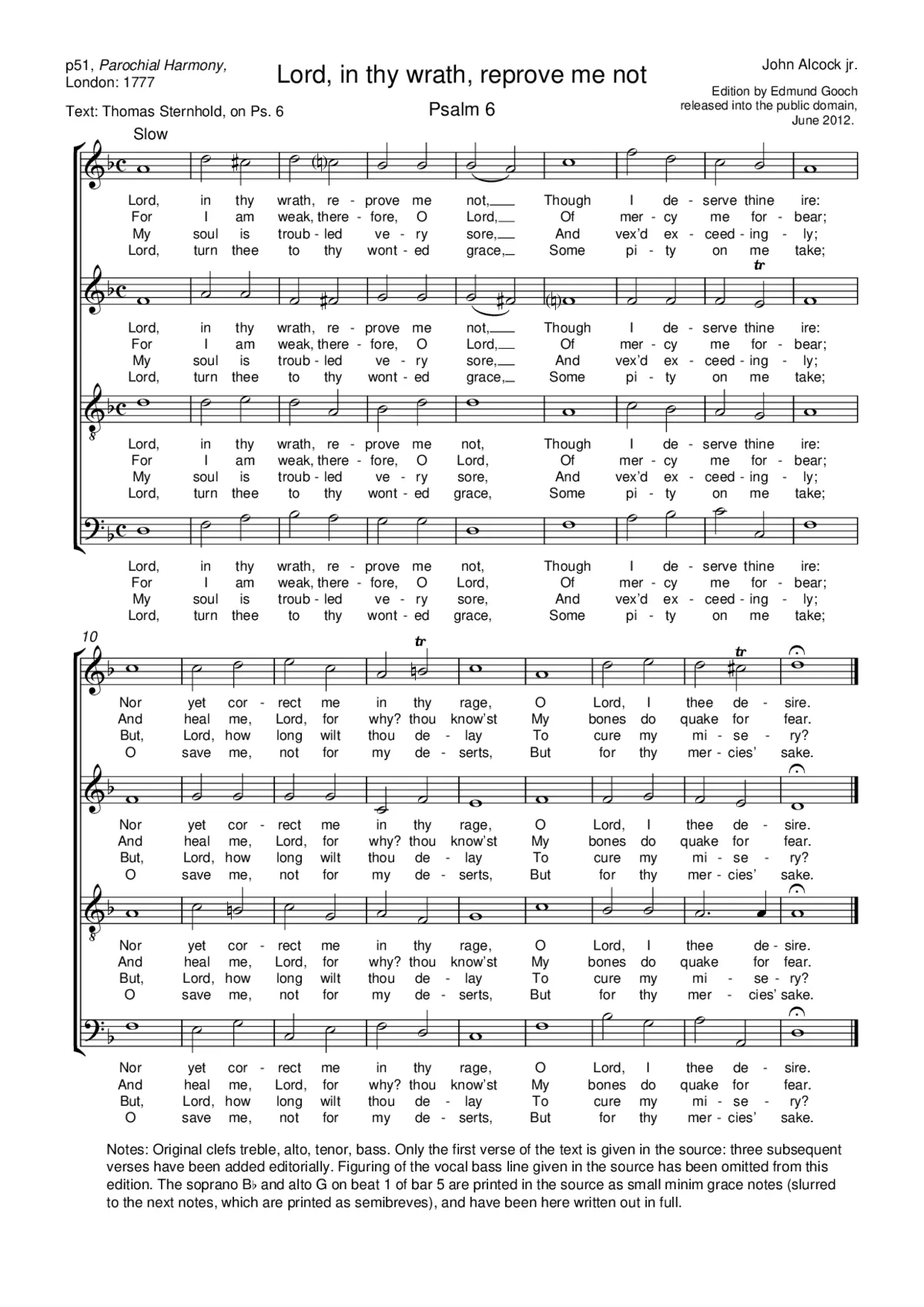 Lord, in thy wrath, reprove me not - Page 1