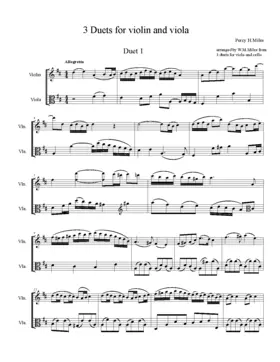 3 Duets for Viola and Cello