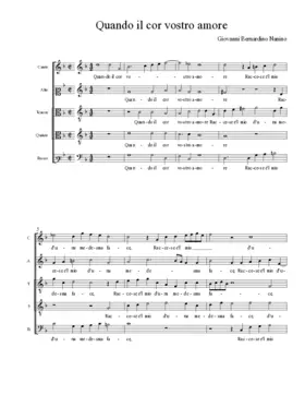 Quando il cor vostro amore