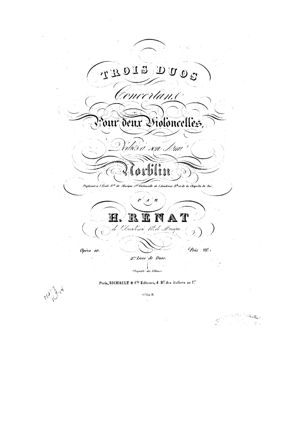 3 Duos Concertant for 2 Cellos, Op.10 - Page 1