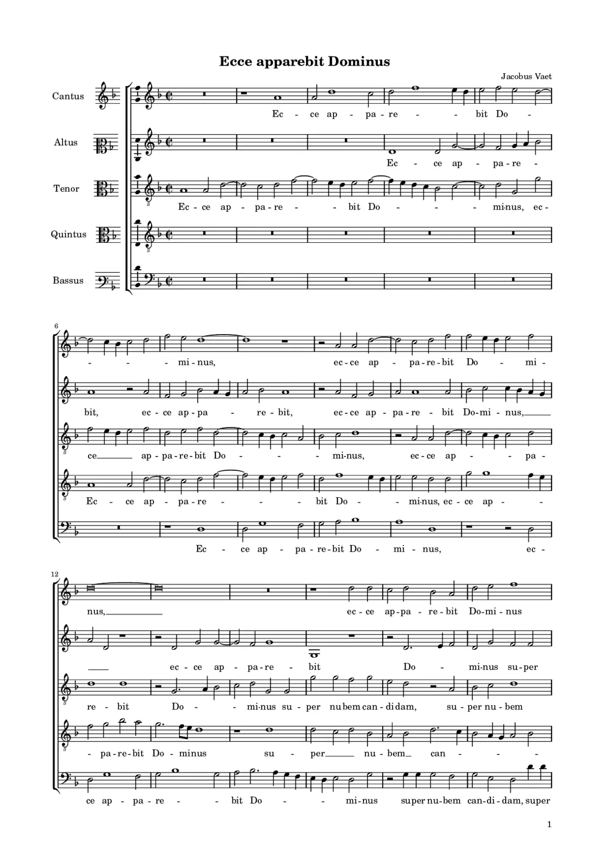 Ecce apparebit Dominus - Page 1