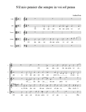 S'il mio pensier che sempre in voi sol pensa