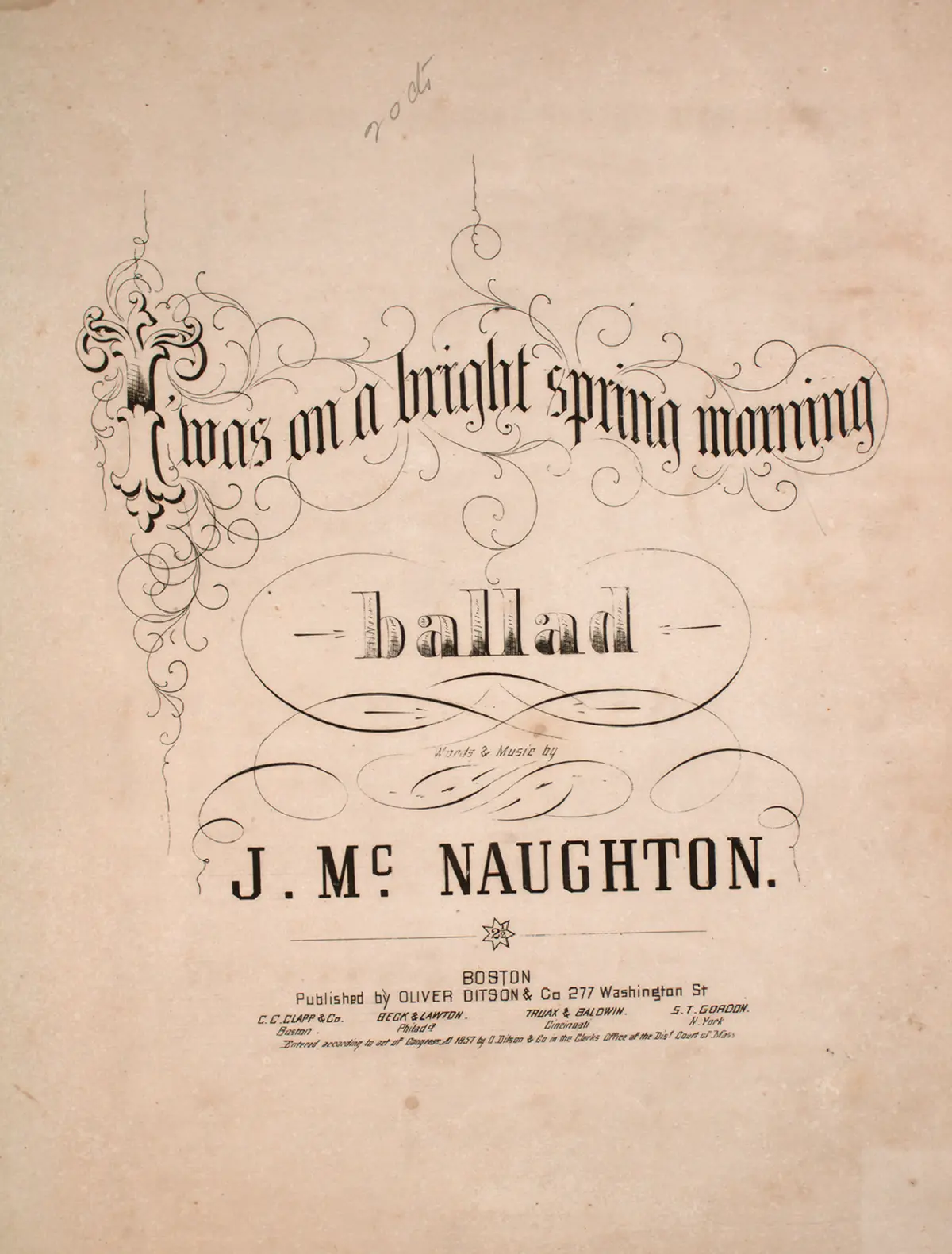 'Twas on a Bright Spring Morning - Page 1