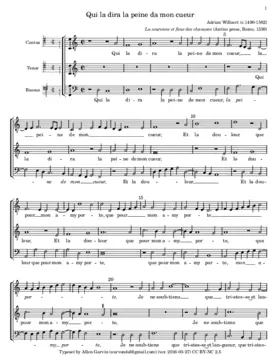 Qui la dira la peine de mon cueur