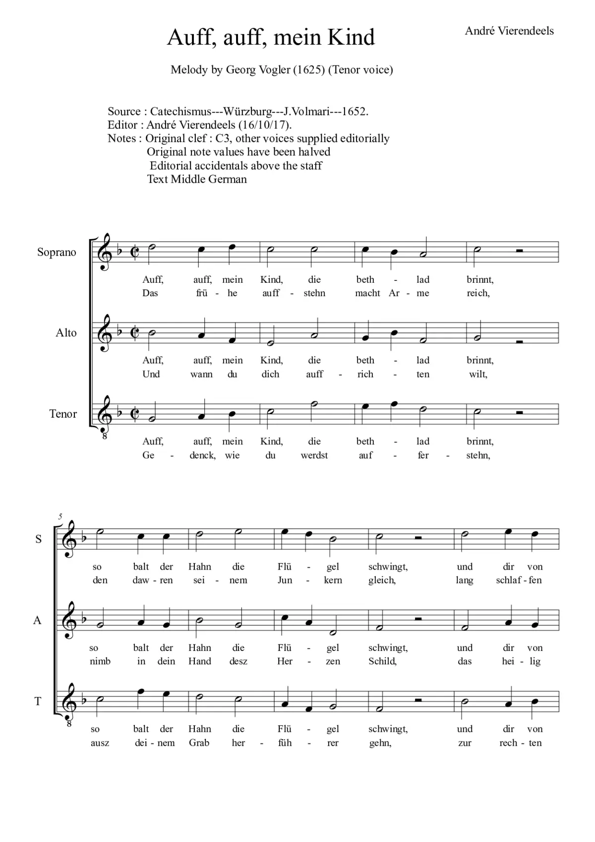Auff, auff, mein Kind - Page 1