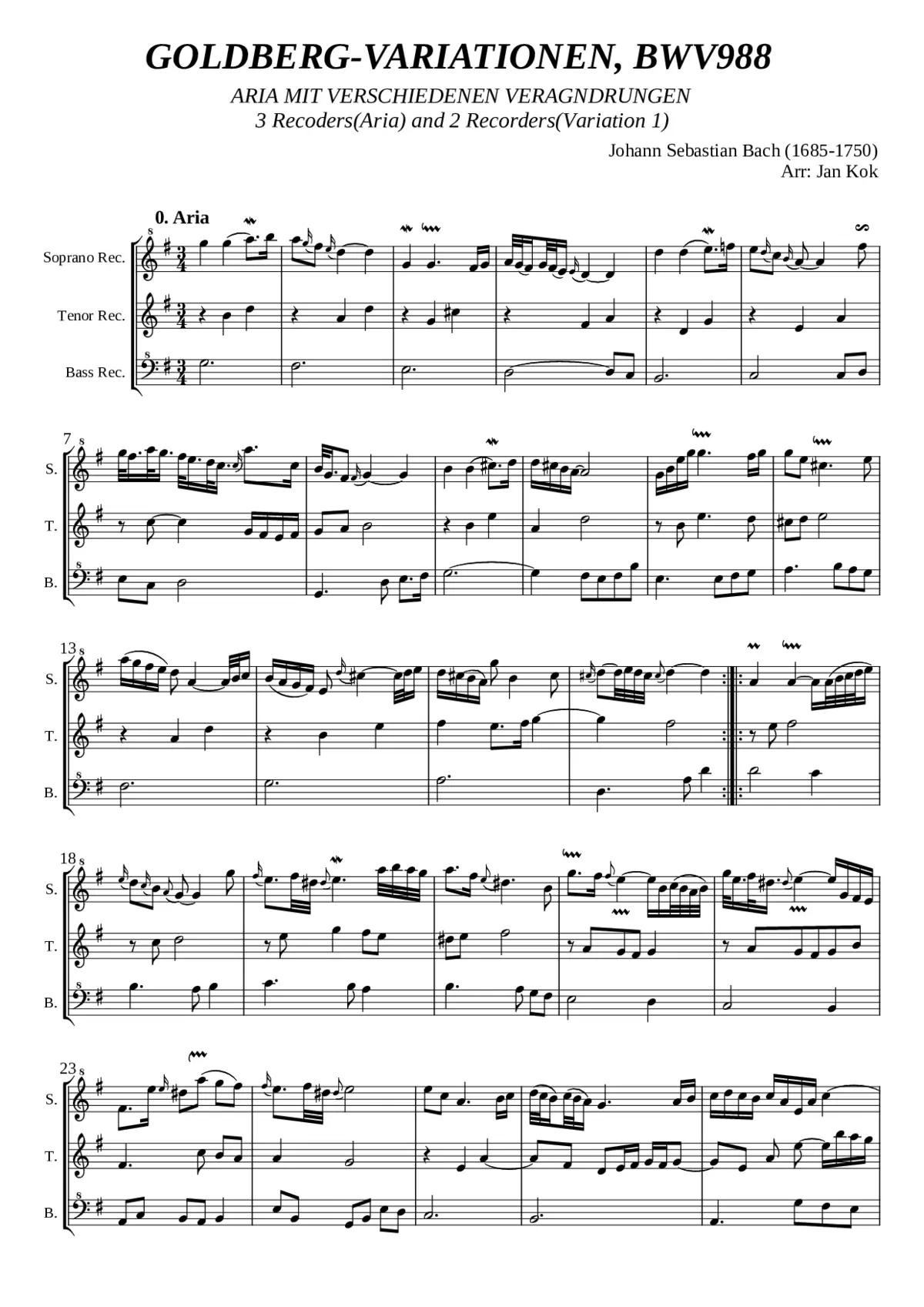 Goldberg-Variationen BWV 988 - Page 1