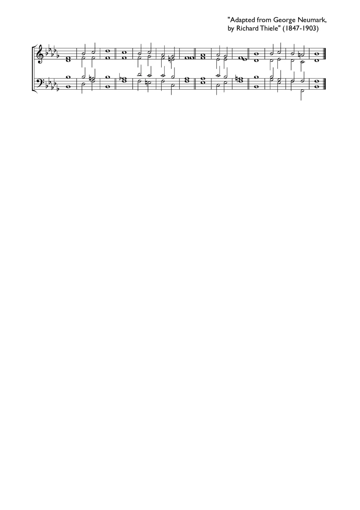 Double chant in B flat minor - Page 1