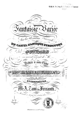 Fantaisie variée sur la romana favorite, 'Un castel d'unique structure', Op.20
