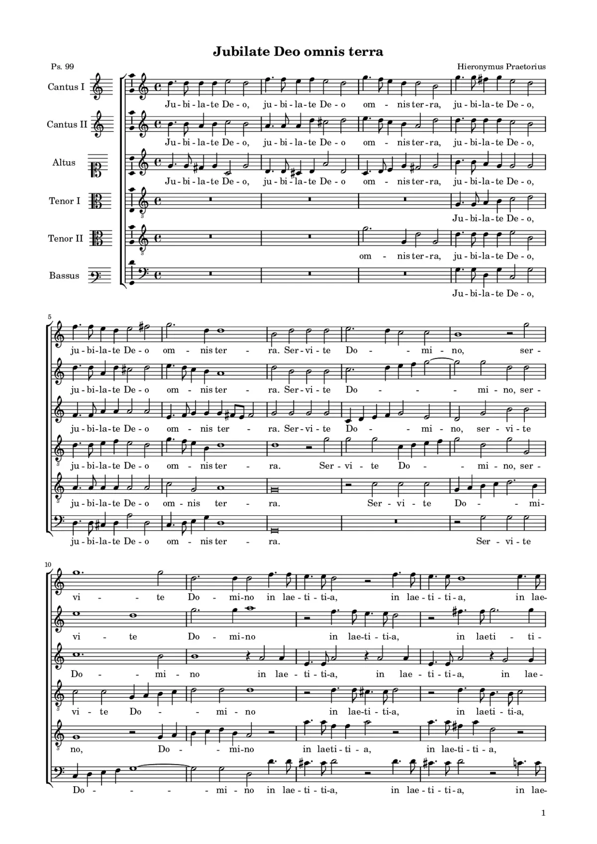 Jubilate Deo omnis terra - Page 1