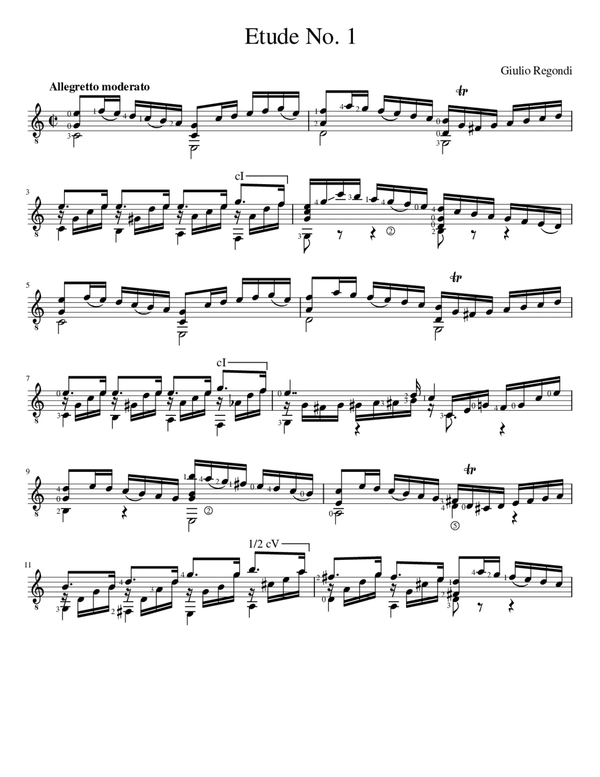 Etude No. 1 - Page 1