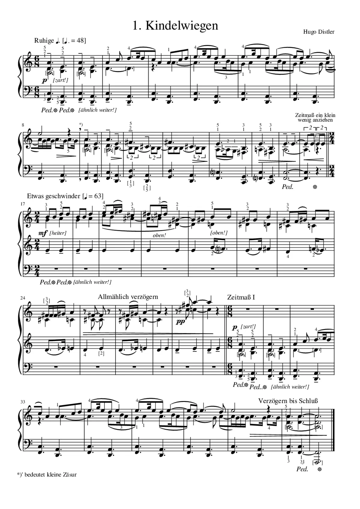 11 Kleine Klavierstücke - Page 1